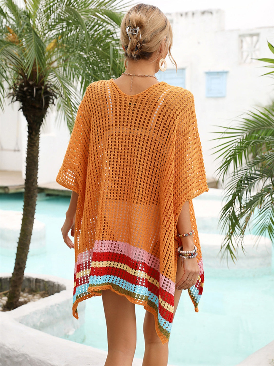 V-Neck Half Sleeve Cover-Up