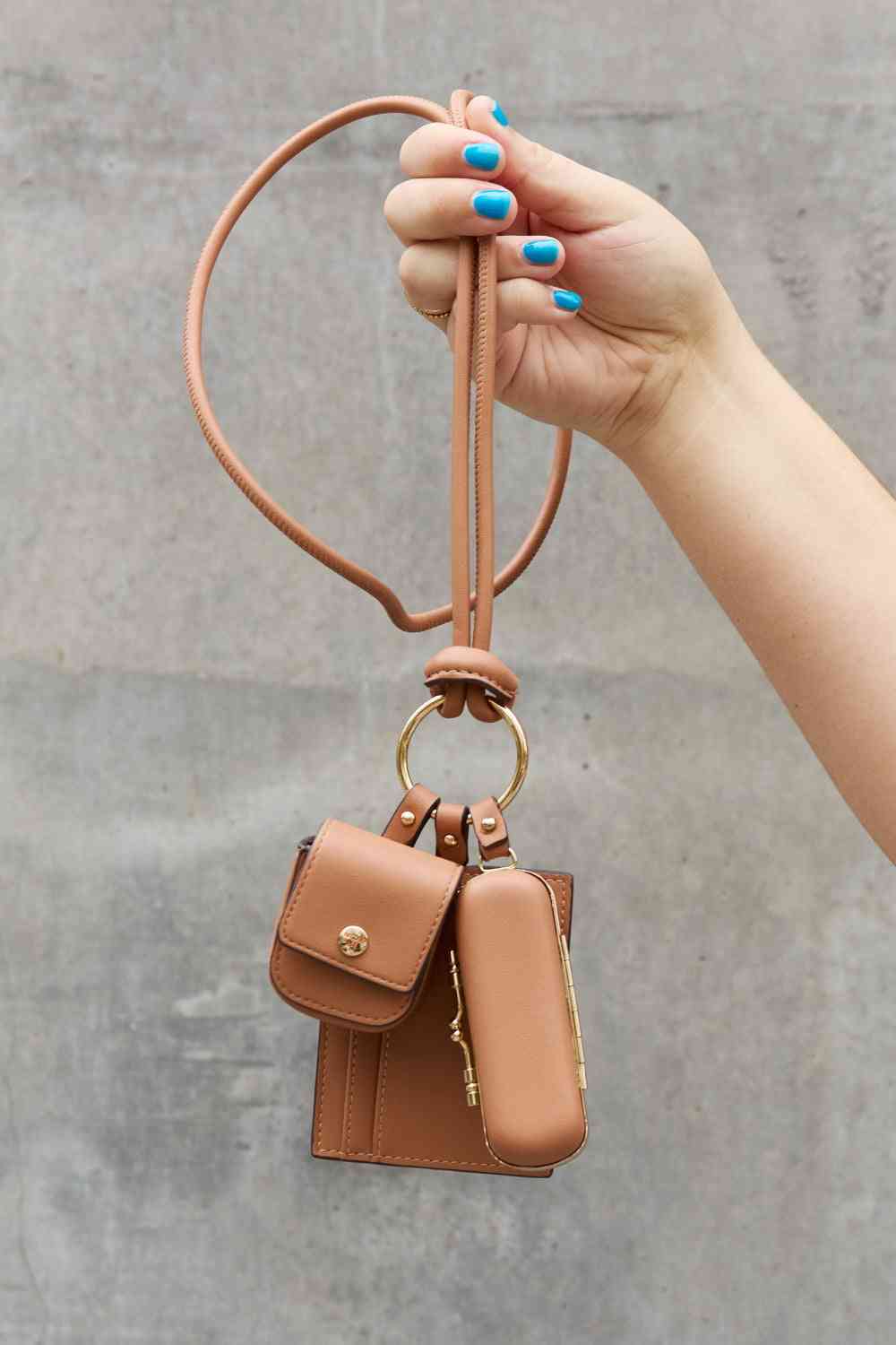 USA Vegan Leather 3-Piece Lanyard Set