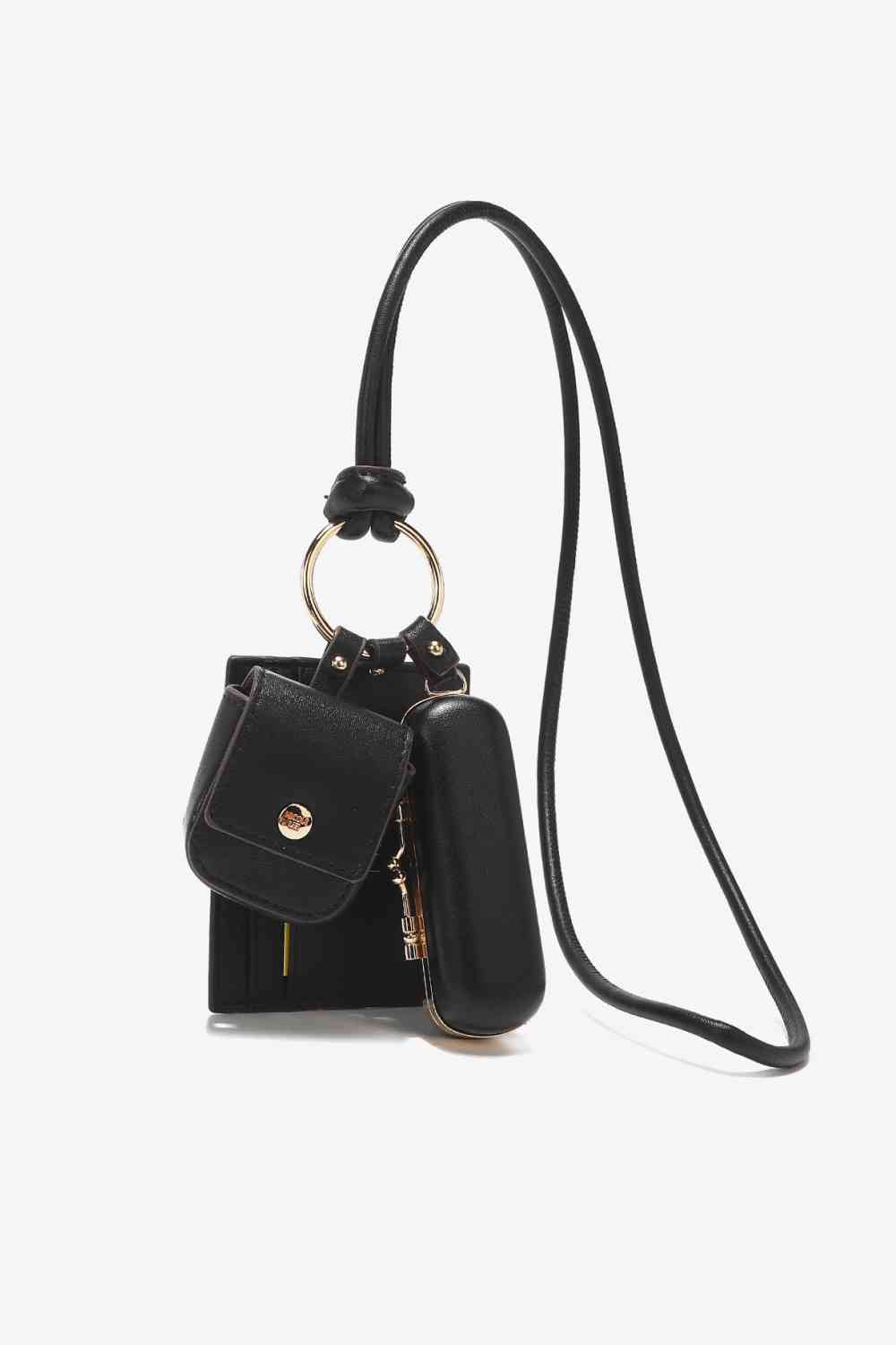 USA Vegan Leather 3-Piece Lanyard Set
