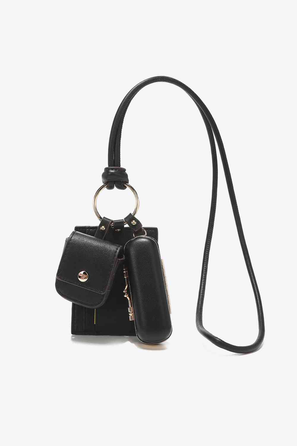 USA Vegan Leather 3-Piece Lanyard Set