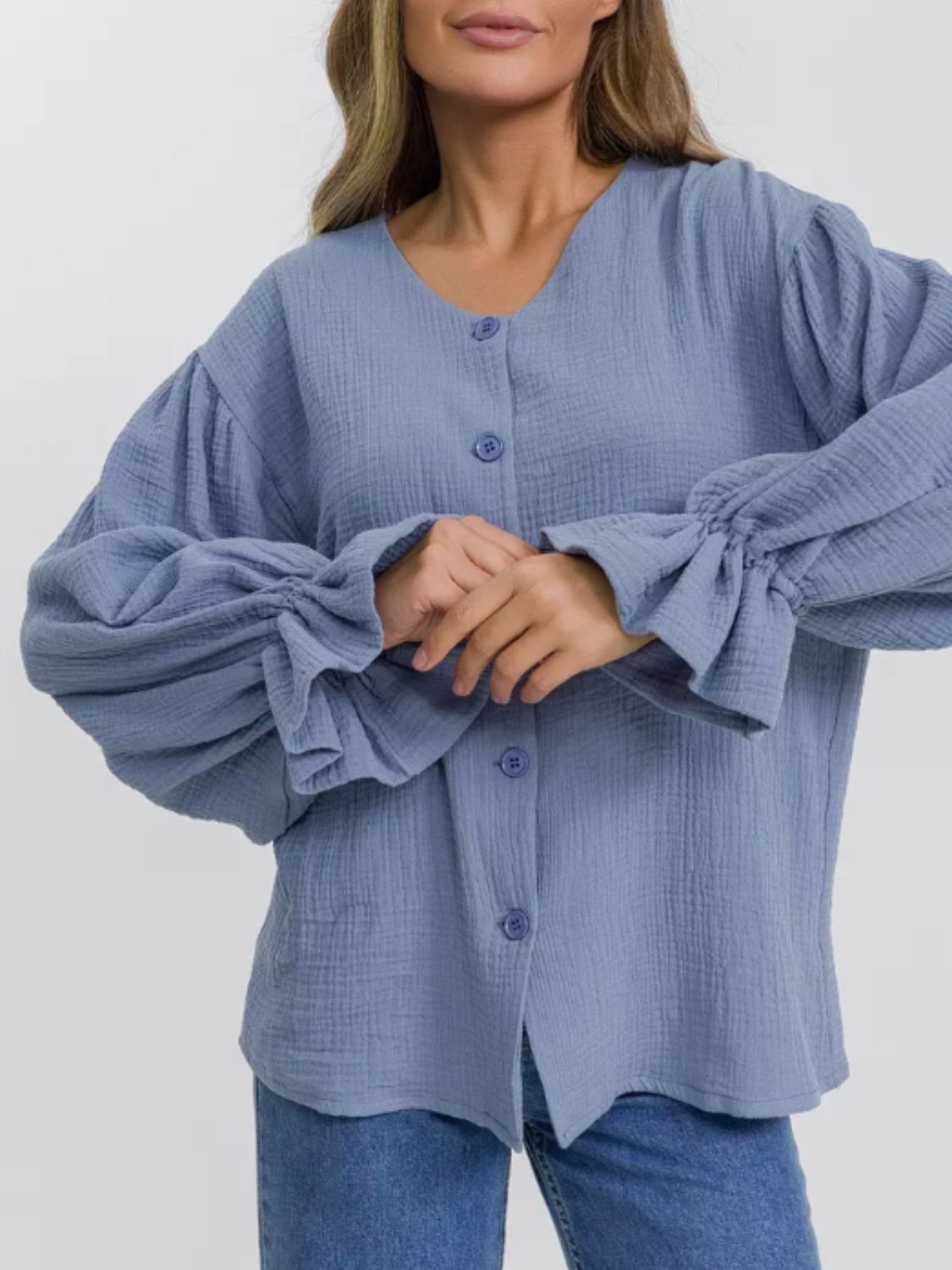 Flounce Sleeve Shirt