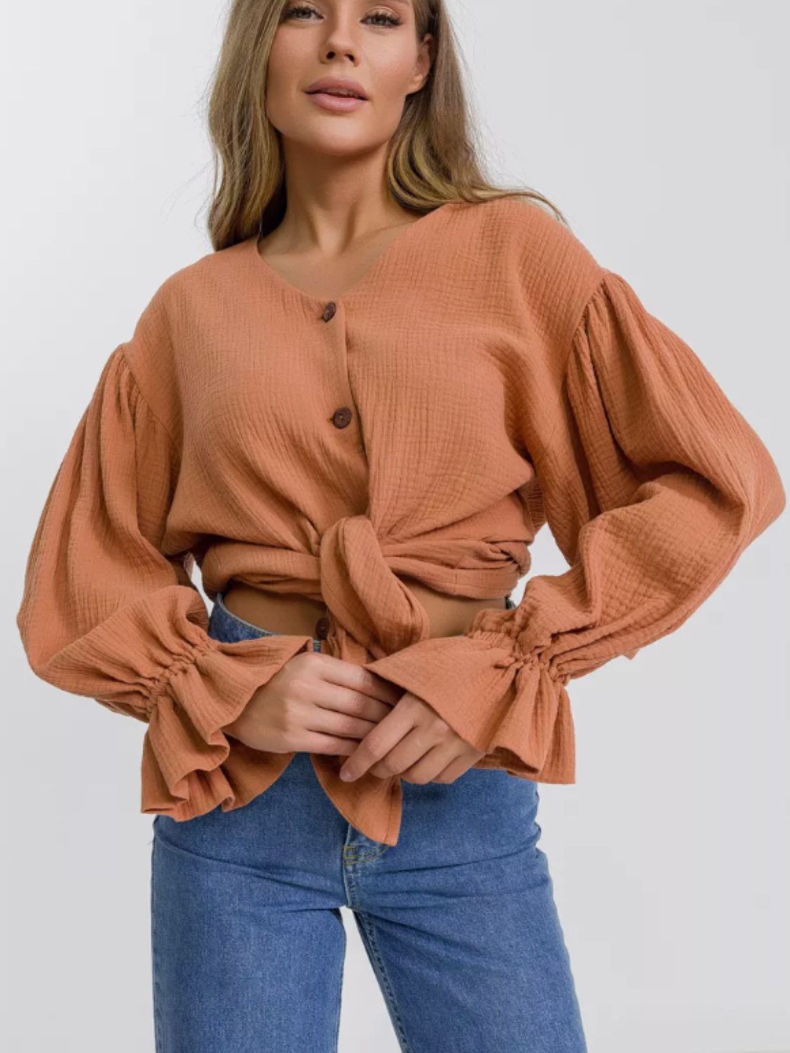 Flounce Sleeve Shirt