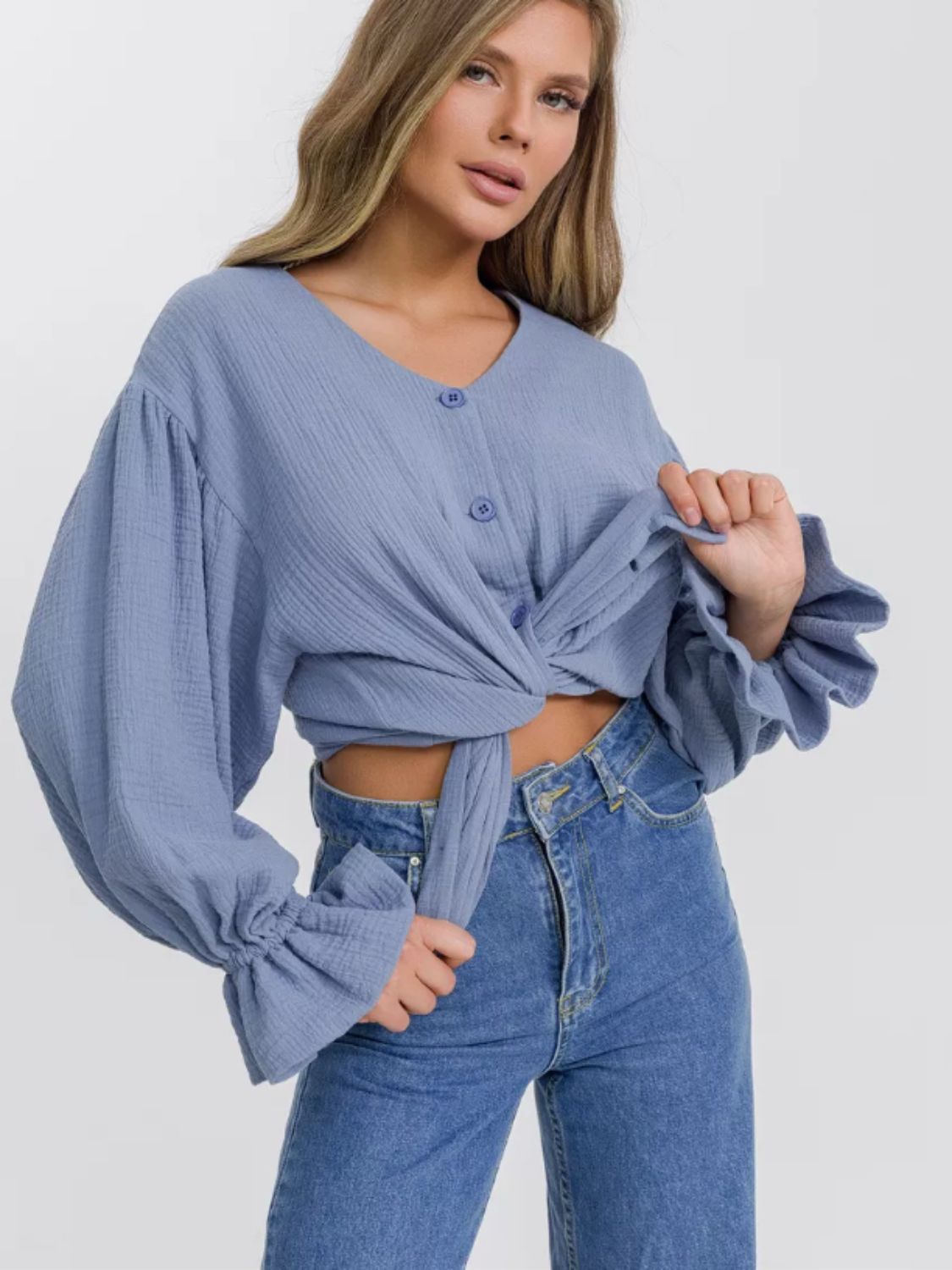 Flounce Sleeve Shirt