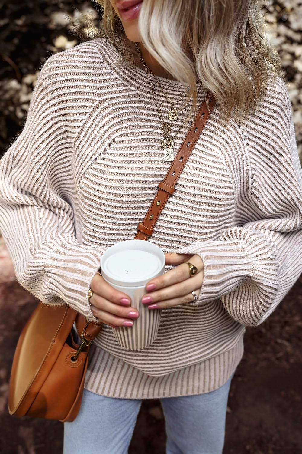 Striped Round Neck Long Sleeve Top