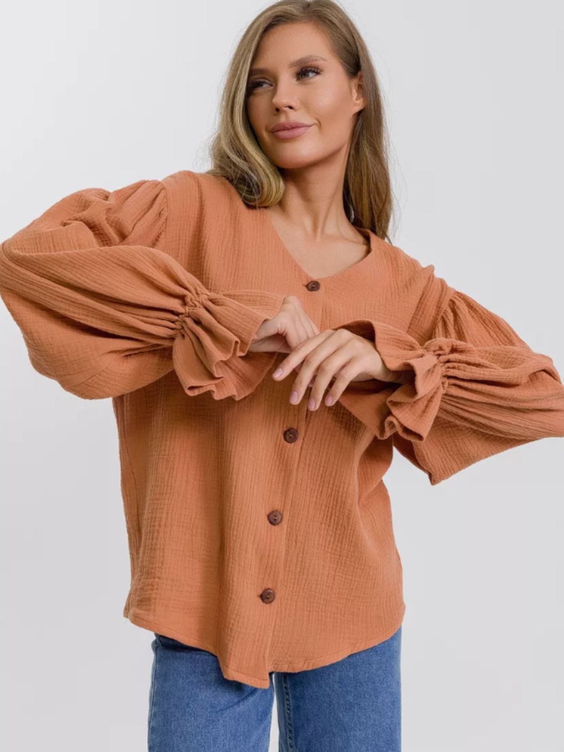 Flounce Sleeve Shirt