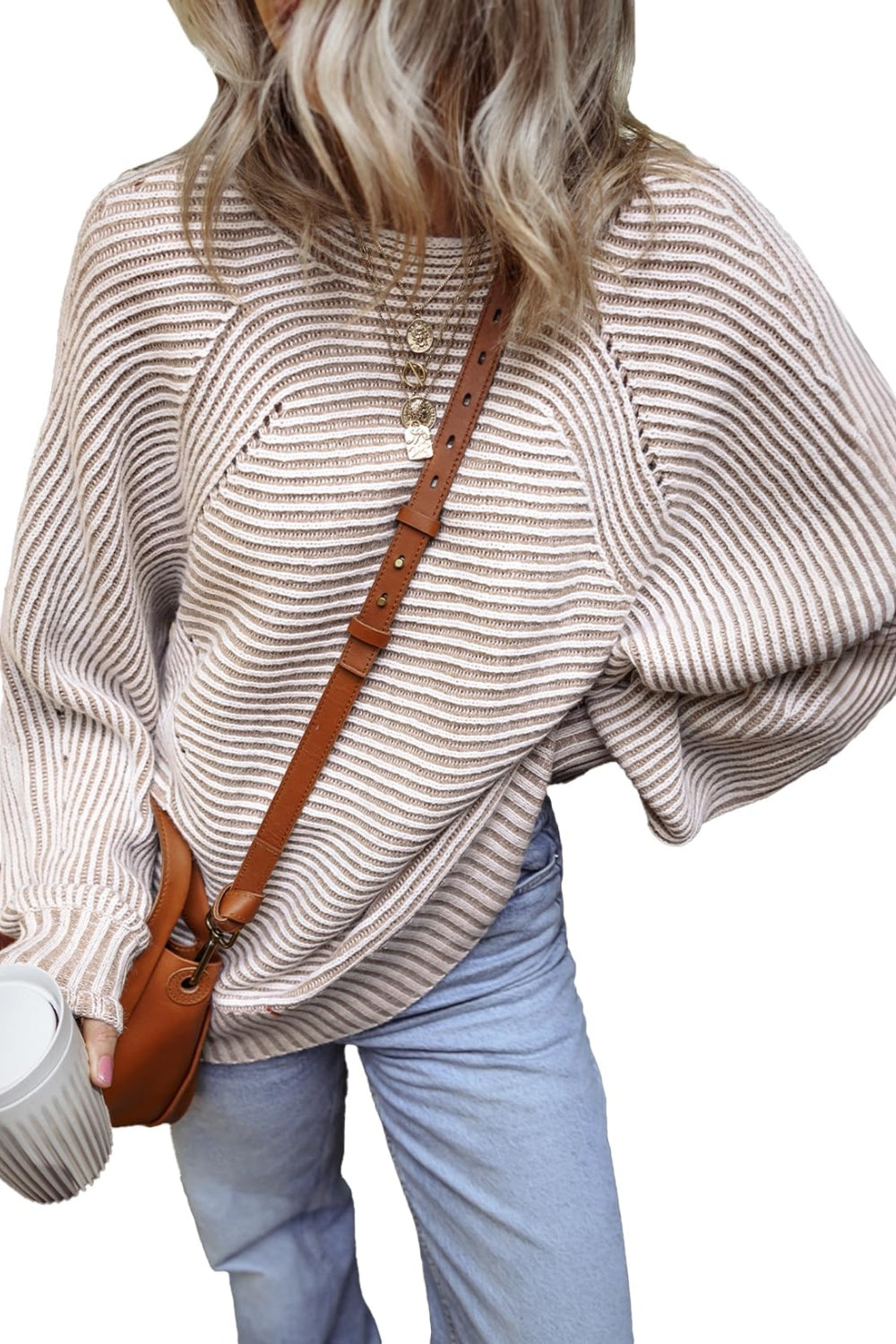 Striped Round Neck Long Sleeve Top