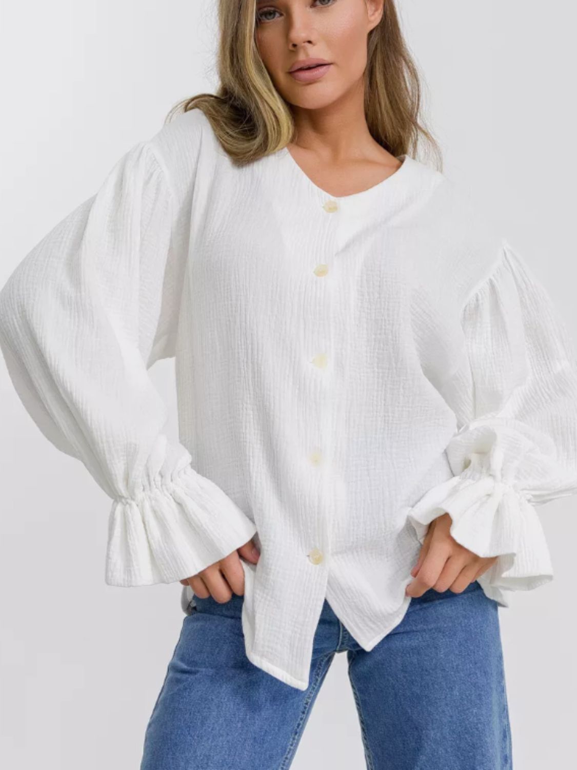 Flounce Sleeve Shirt