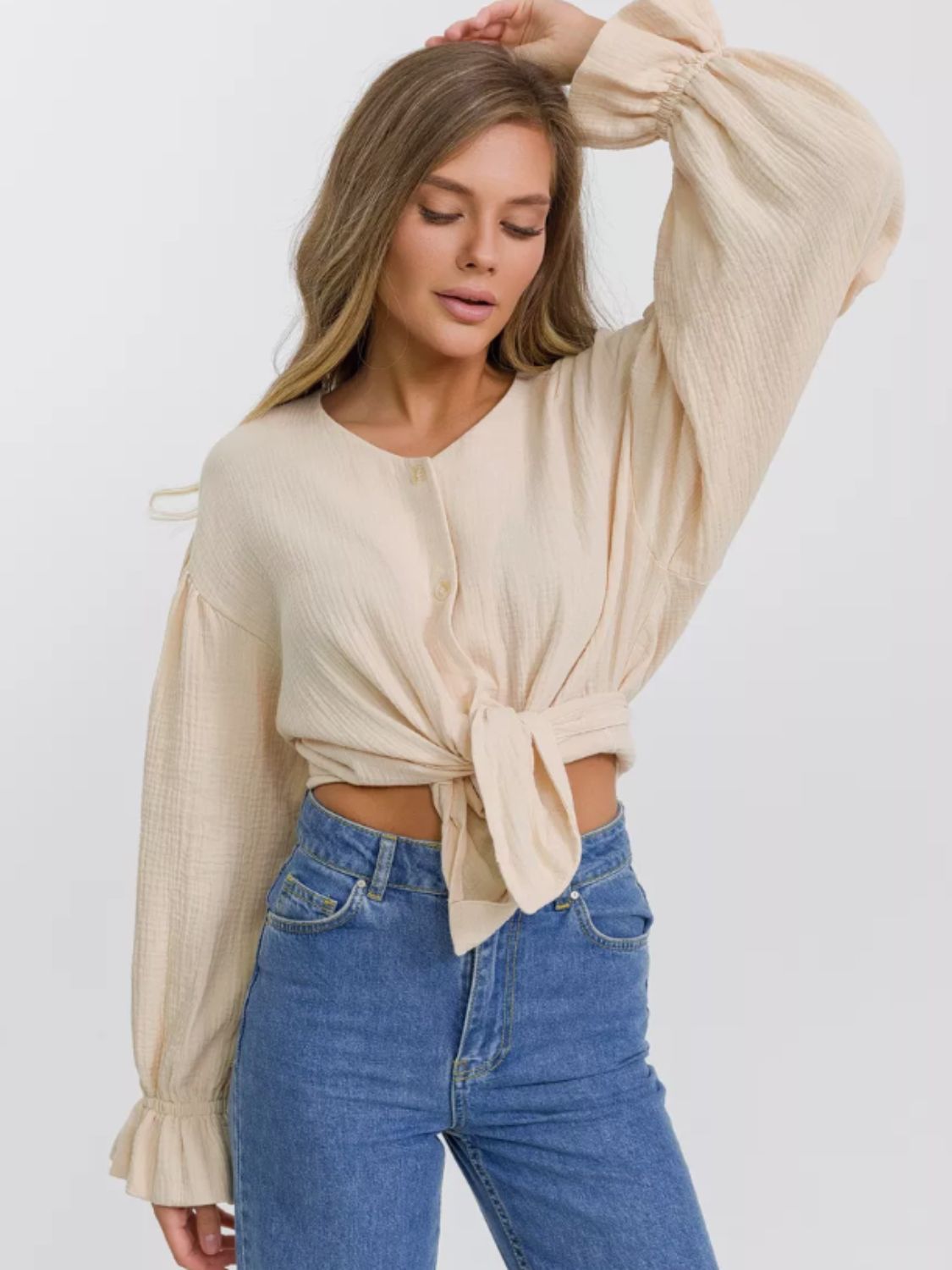 Flounce Sleeve Shirt