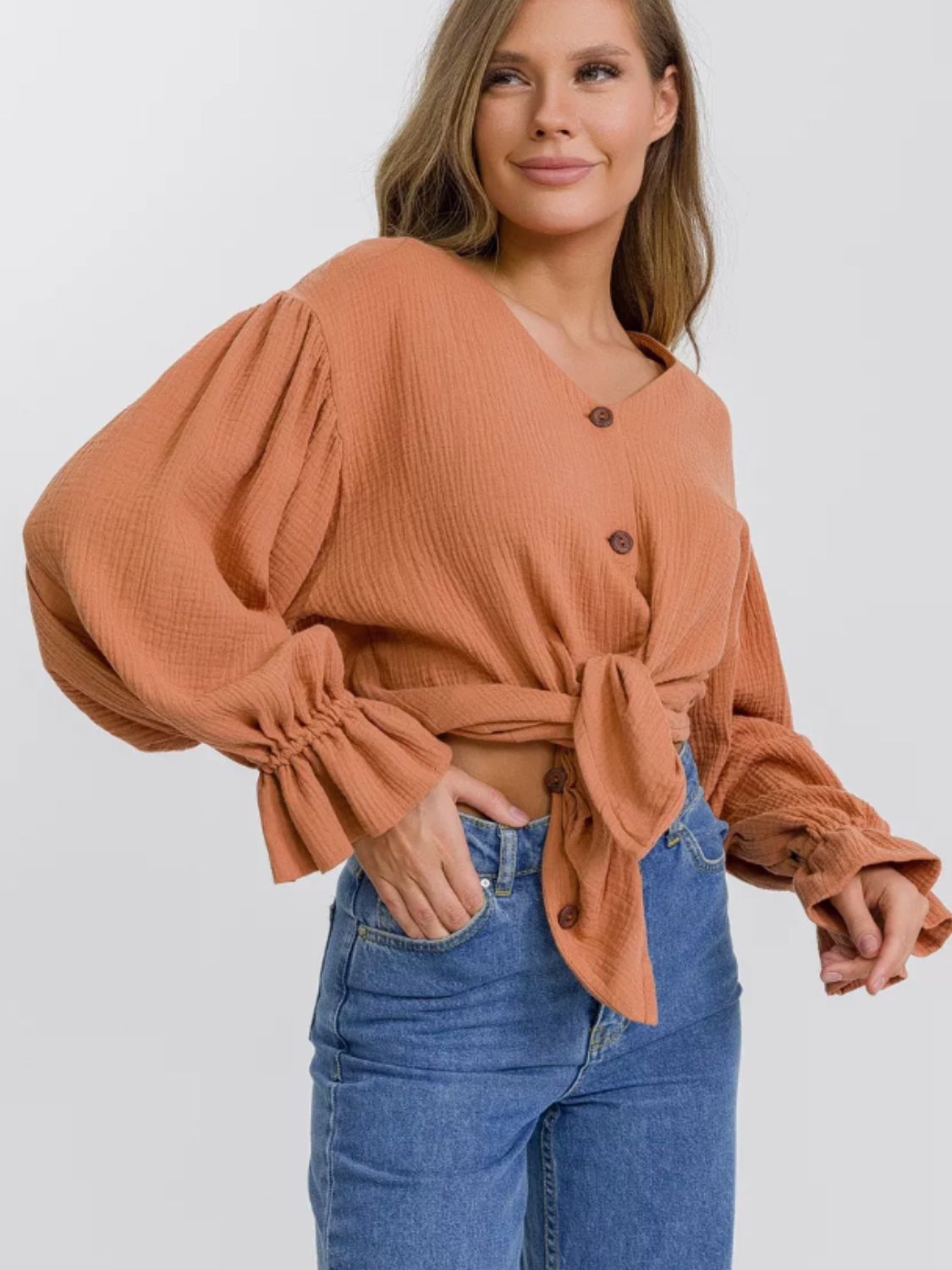 Flounce Sleeve Shirt