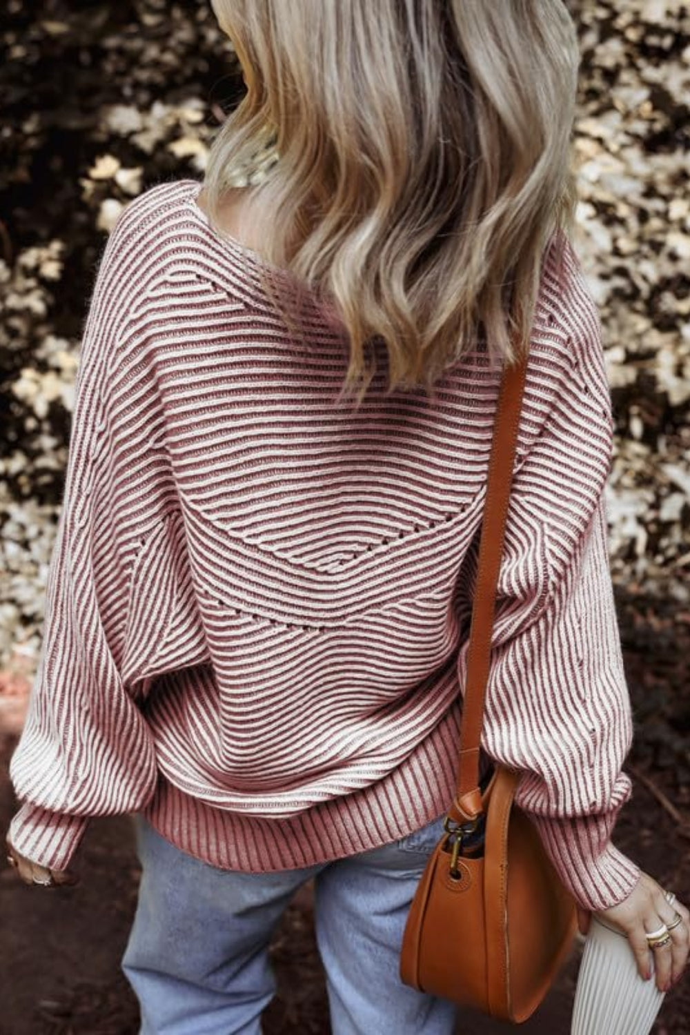 Striped Round Neck Long Sleeve Top