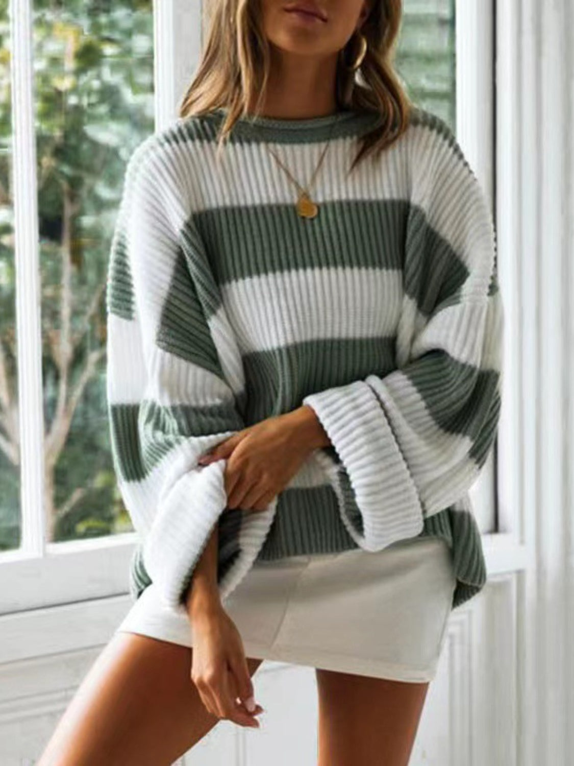 Round Neck Long Sleeve Sweater