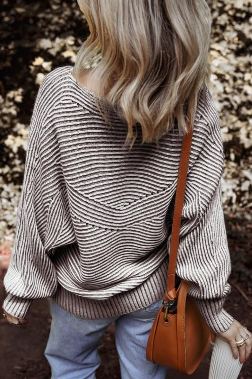 Striped Round Neck Long Sleeve Top