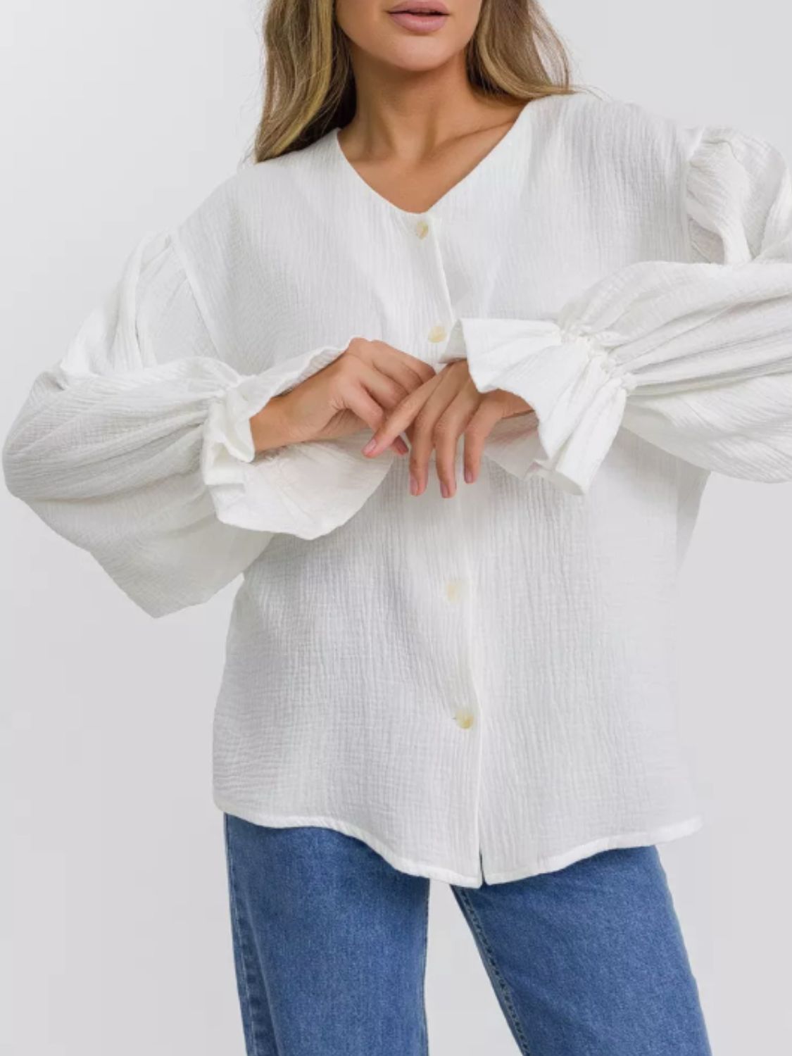 Flounce Sleeve Shirt