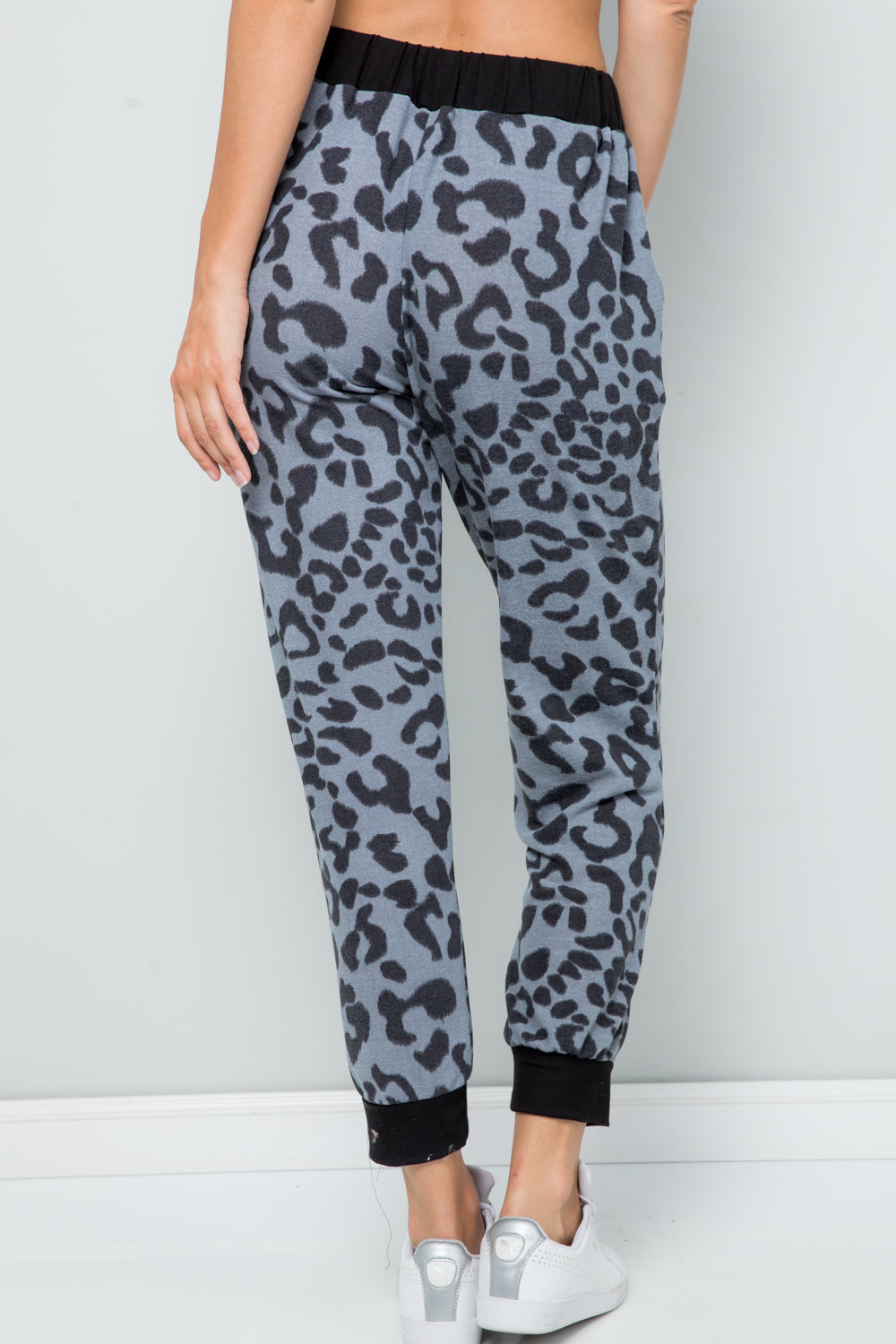 Full Size Leopard Contrast Sweatpants