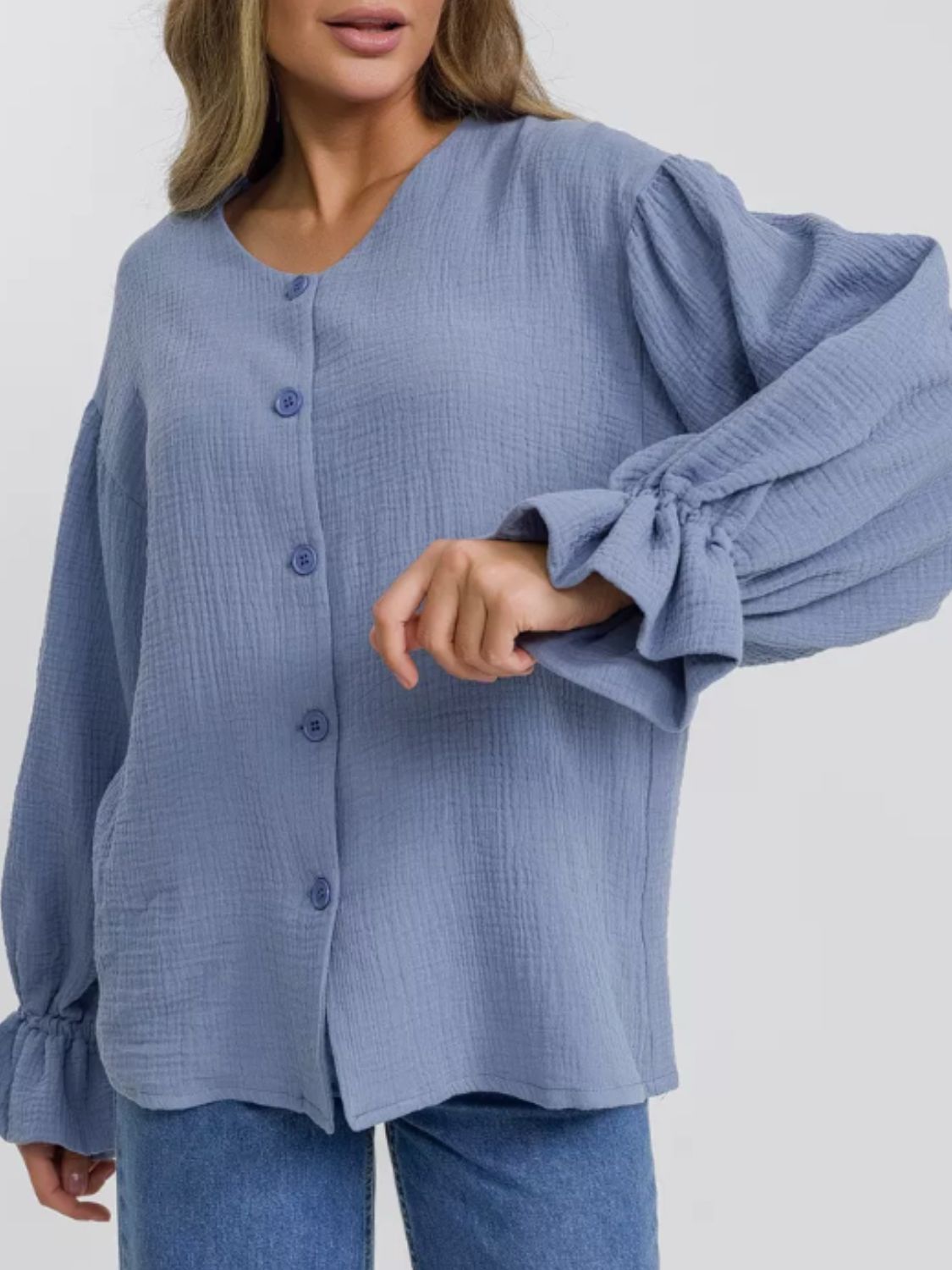 Flounce Sleeve Shirt