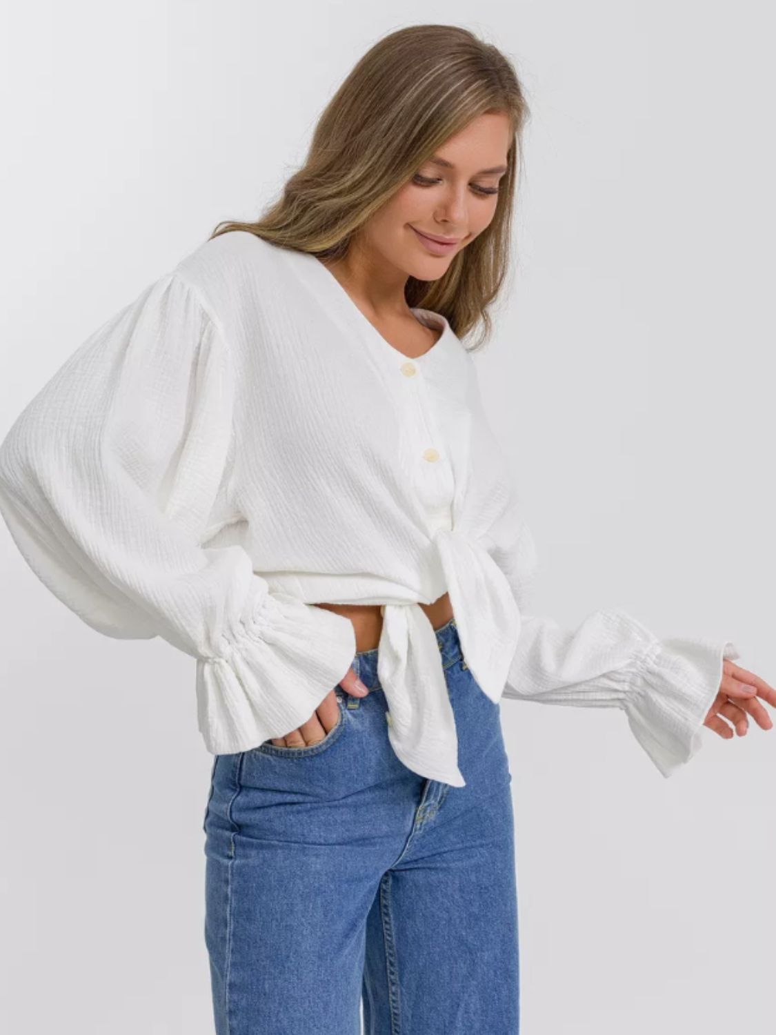 Flounce Sleeve Shirt