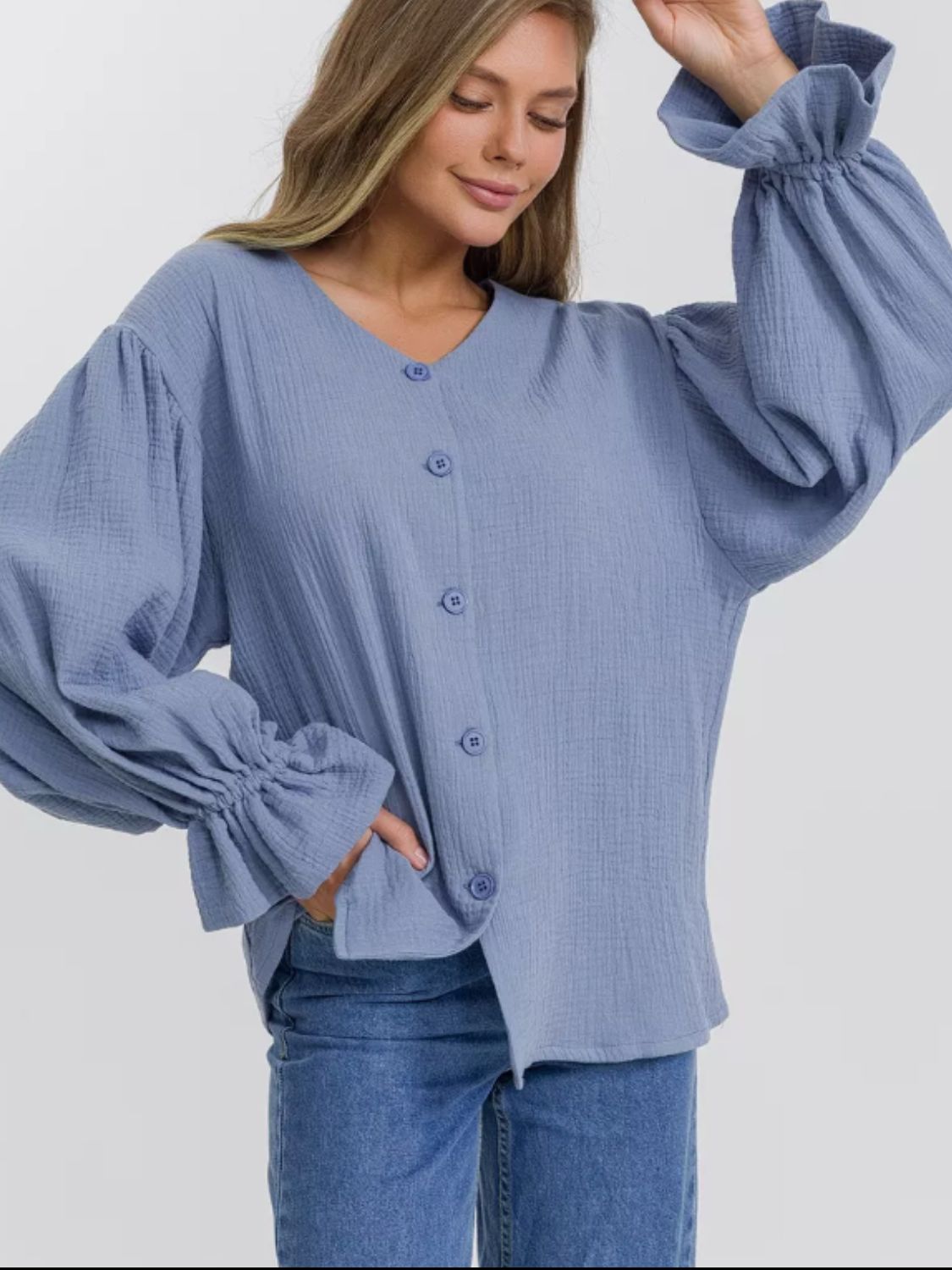 Flounce Sleeve Shirt