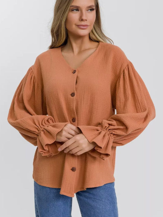 Flounce Sleeve Shirt