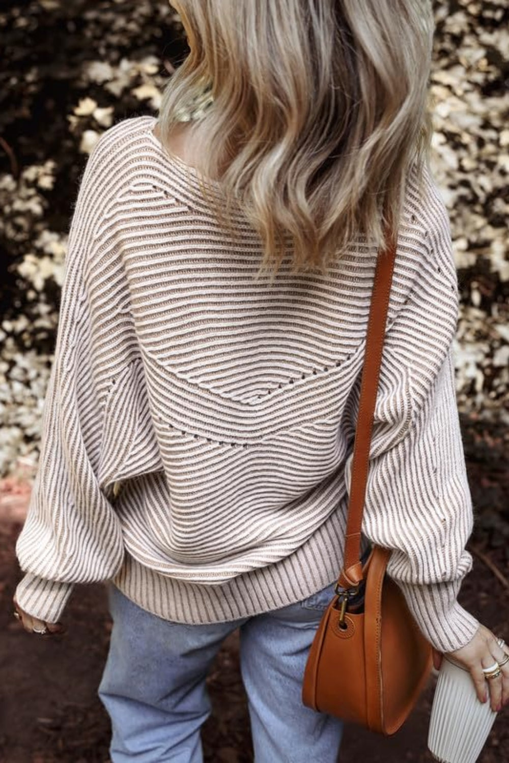 Striped Round Neck Long Sleeve Top