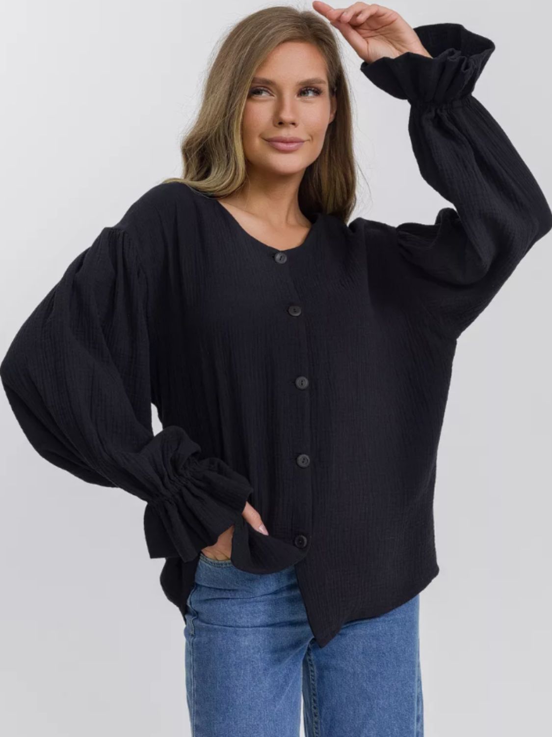 Flounce Sleeve Shirt