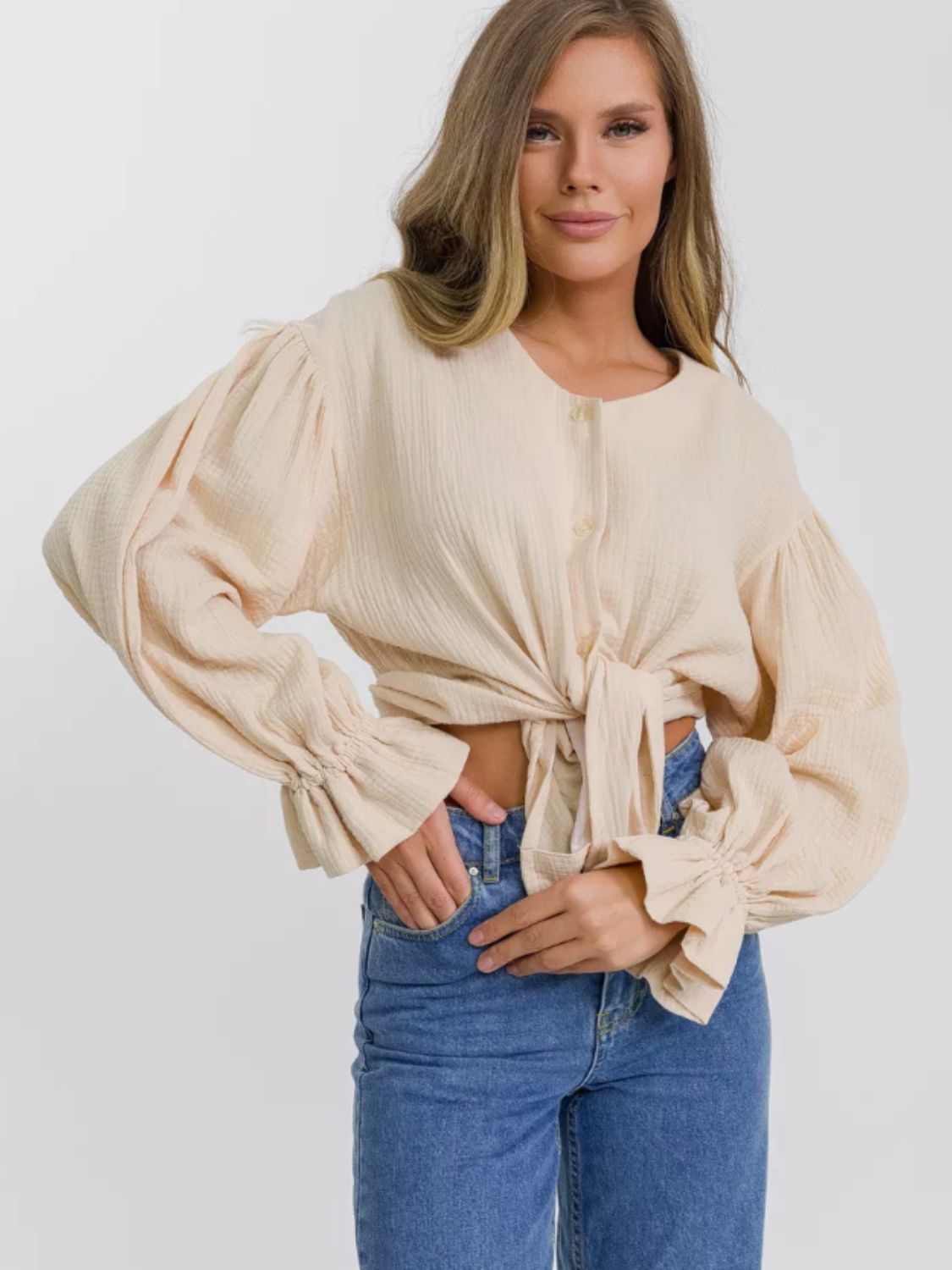 Flounce Sleeve Shirt