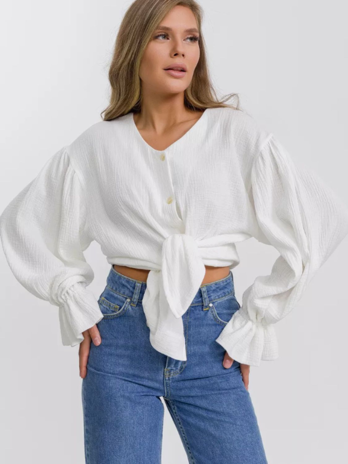 Flounce Sleeve Shirt