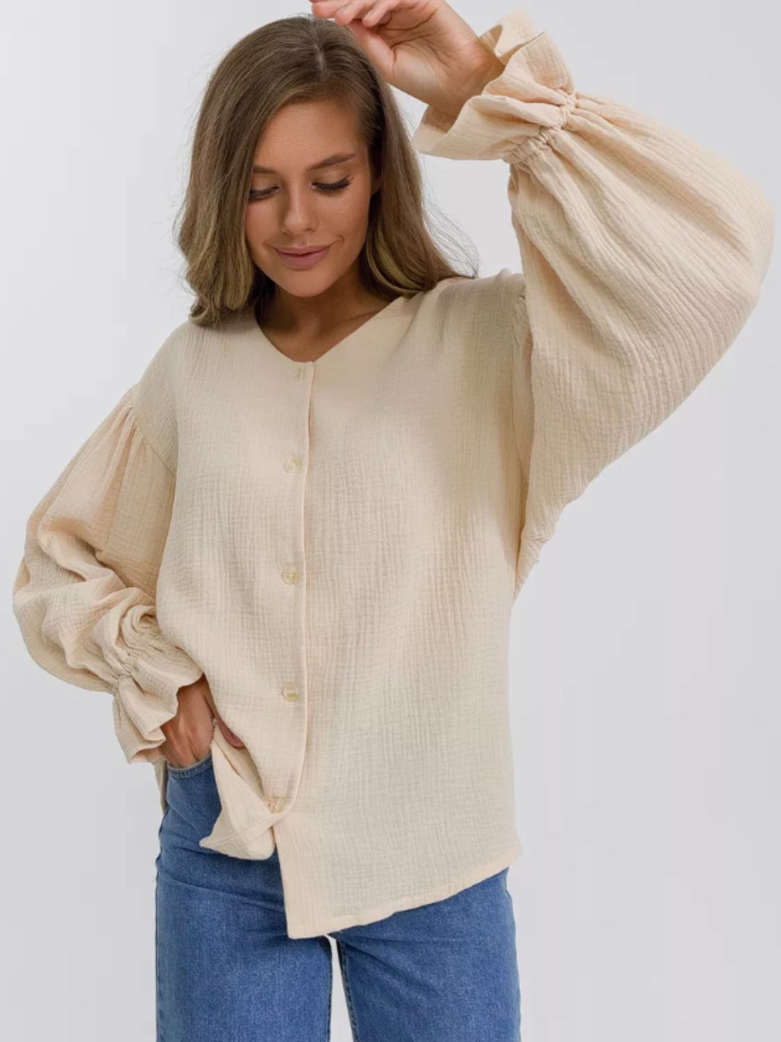 Flounce Sleeve Shirt