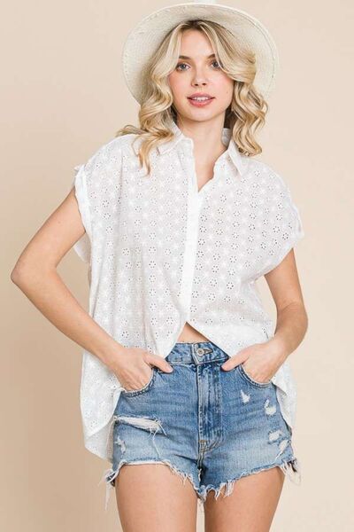 Crisscross Back Button Up Shirt