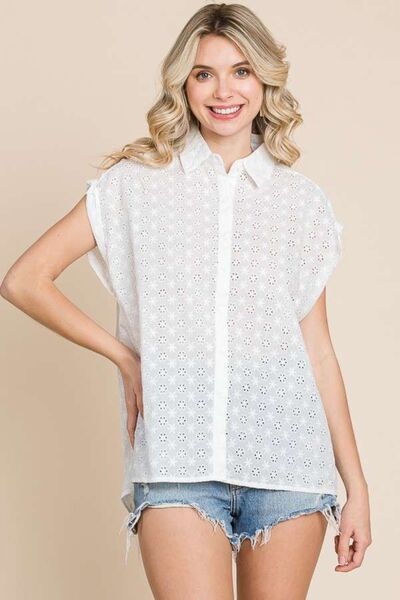 Crisscross Back Button Up Shirt